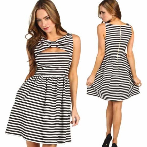 Kate Spade Striped Bow Vivian Dress - Picture 2 of 7